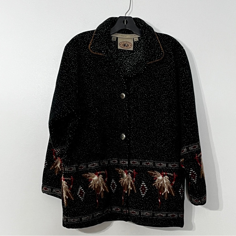 Country Clothing Vtg. 1980's Plush Native American Style Tribal Jacket